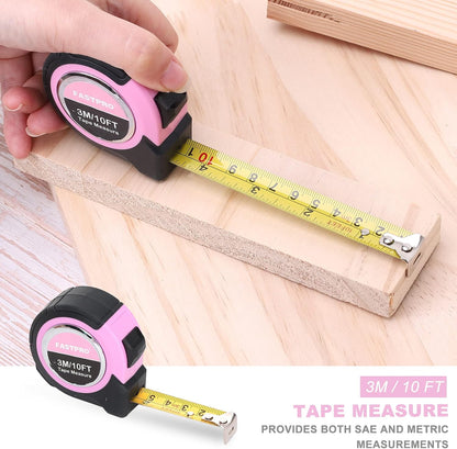 33-Piece Pink Tool Kit, Household Tool Set for Women