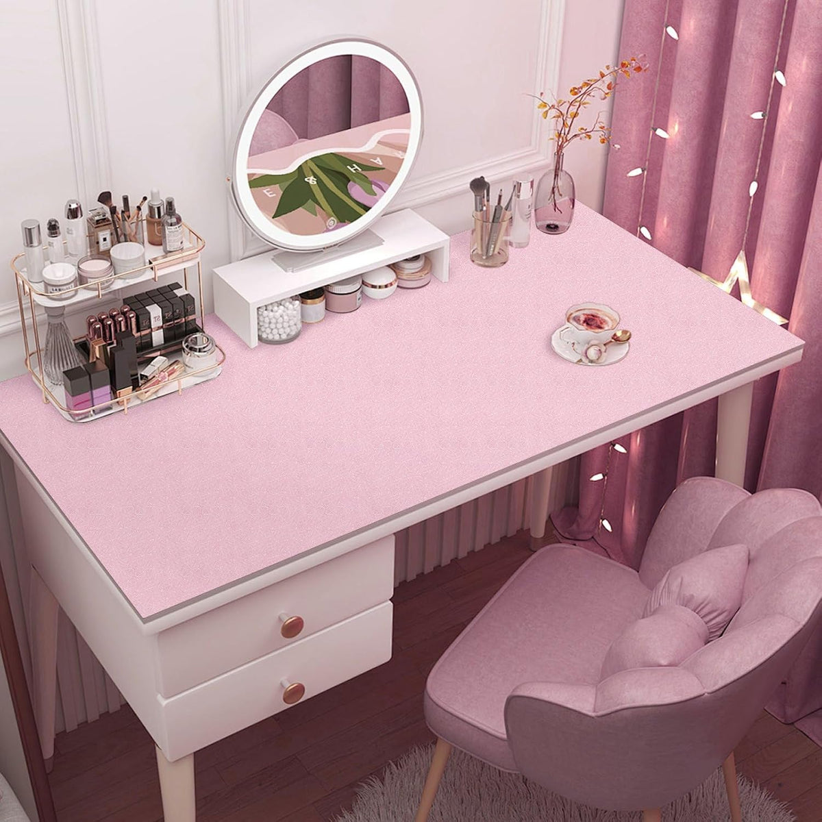 Pink Wallpaper Embossed Silk Self Adhesive Peel and Stick Contact Paper