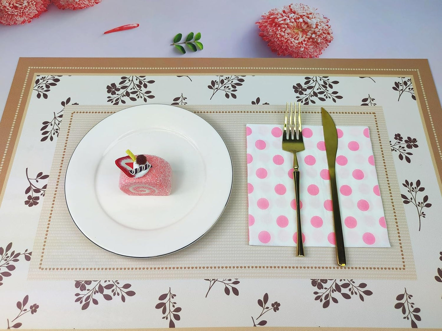 40Pcs Pink Dot Cocktail Beverage Napkins Disposable Paper Polka Dots Dessert Napkin for Spring Carnival Festival Holiday Bridal & Baby Shower Tableware Party Supplies 6.5"