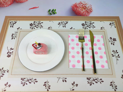 40Pcs Pink Dot Cocktail Beverage Napkins Disposable Paper Polka Dots Dessert Napkin for Spring Carnival Festival Holiday Bridal & Baby Shower Tableware Party Supplies 6.5"
