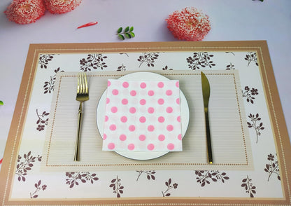40Pcs Pink Dot Cocktail Beverage Napkins Disposable Paper Polka Dots Dessert Napkin for Spring Carnival Festival Holiday Bridal & Baby Shower Tableware Party Supplies 6.5"