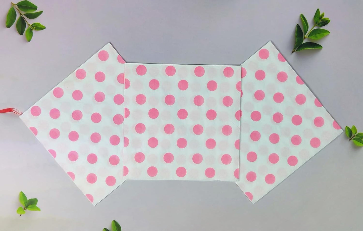 40Pcs Pink Dot Cocktail Beverage Napkins Disposable Paper Polka Dots Dessert Napkin for Spring Carnival Festival Holiday Bridal & Baby Shower Tableware Party Supplies 6.5"