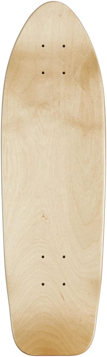 [ ] Mini Cruiser Skateboard Deck | 8.00 x 27.00 Inches | Plain Natural 7 Ply Maple Wood | Professional Grade | Adults, Kids, Teens, Youth | Boys & Girls