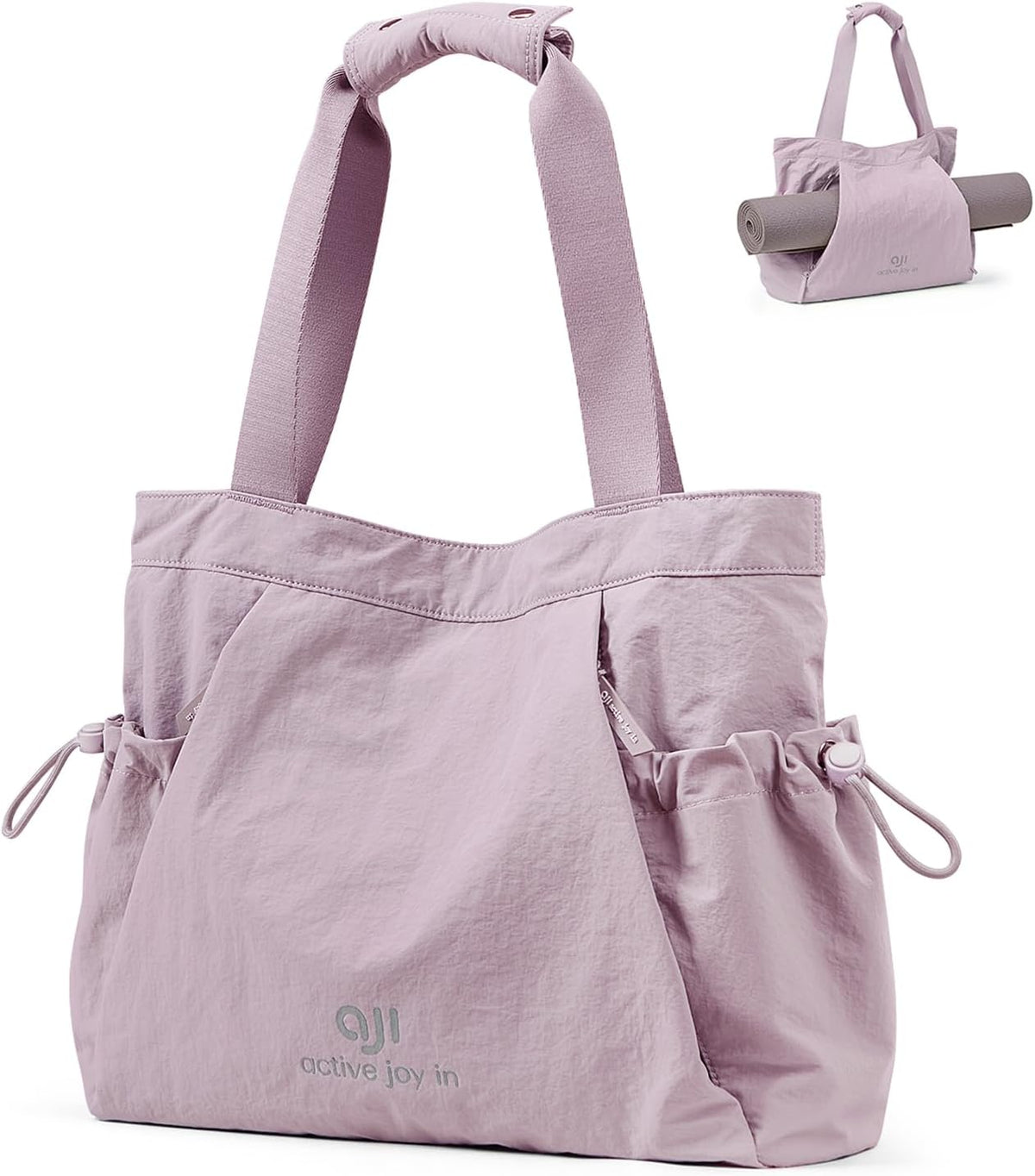 Gym Tote Bag for Women, Lightweight Yoga Mat Bag with Wet Dry Storage Pocket & Multi Pockets