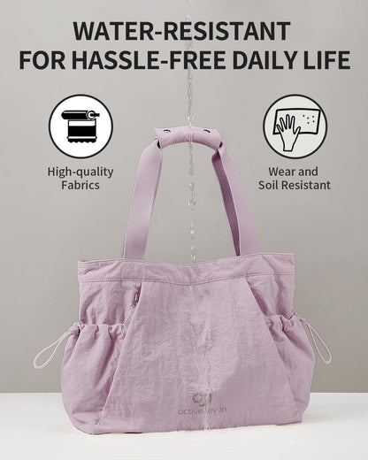 Gym Tote Bag for Women, Lightweight Yoga Mat Bag with Wet Dry Storage Pocket & Multi Pockets