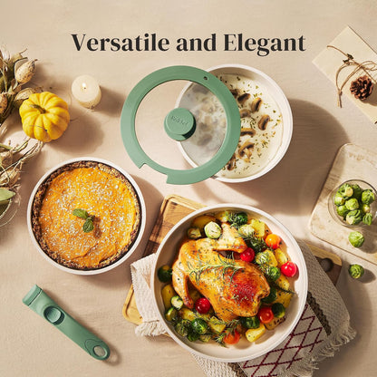 Kitchen Cookware Set Detachable Handle, All Stoves Suitable, 5 Pcs