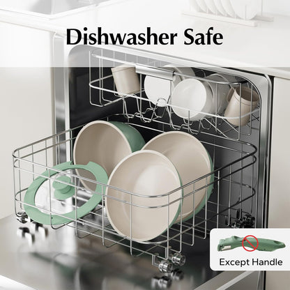 Kitchen Cookware Set Detachable Handle, All Stoves Suitable, 5 Pcs