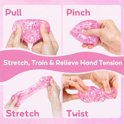 1Pcs Pink Squishy Cheese Sugar Stress Ball for Adults Cheese Squishy Ball