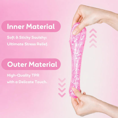 1Pcs Pink Squishy Cheese Sugar Stress Ball for Adults Cheese Squishy Ball