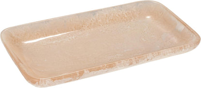 Matte Marbled Resin Tray, Blush Pink