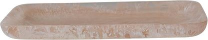 Matte Marbled Resin Tray, Blush Pink