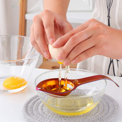 Stainless Steel Balloon Whisks and Egg-Separators Set, 12" Manual Egg-Blender for Cooking Non Scratch Perfect for Kitchen Blending, Whisking, Beating and Stirring, Dishwasher Safe Rose Gold