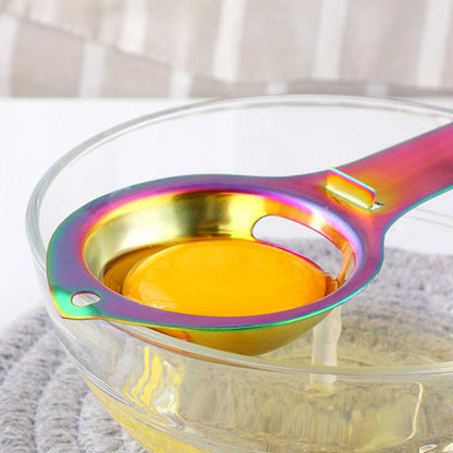 Stainless Steel Balloon Whisks and Egg-Separators Set, 12" Manual Egg-Blender for Cooking Non Scratch Perfect for Kitchen Blending, Whisking, Beating and Stirring, Dishwasher Safe Rose Gold