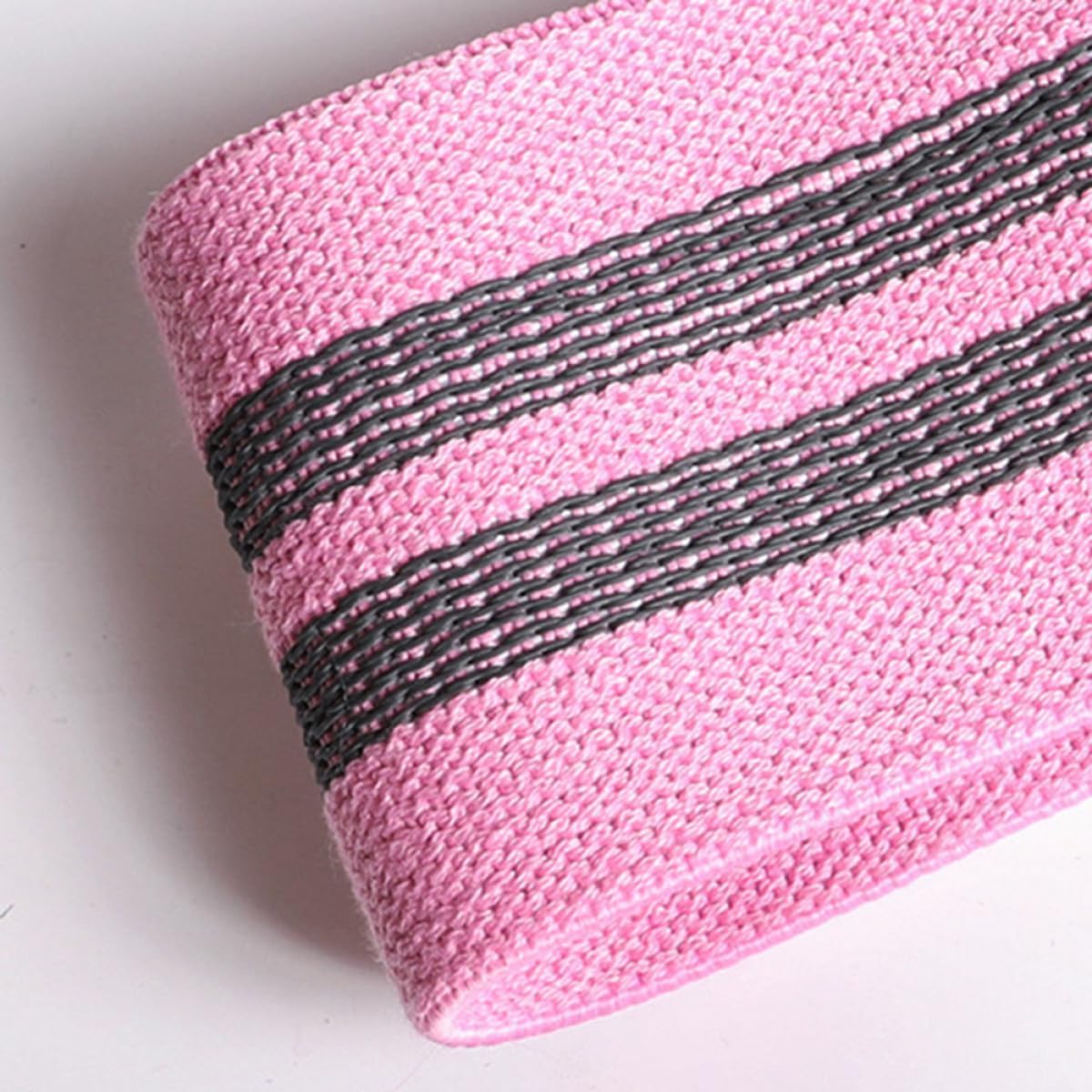 Pink Elastic Band for Hips and Glutes, Light Anti-Slip Stretch Belt