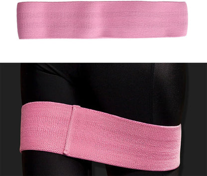 Pink Elastic Band for Hips and Glutes, Light Anti-Slip Stretch Belt