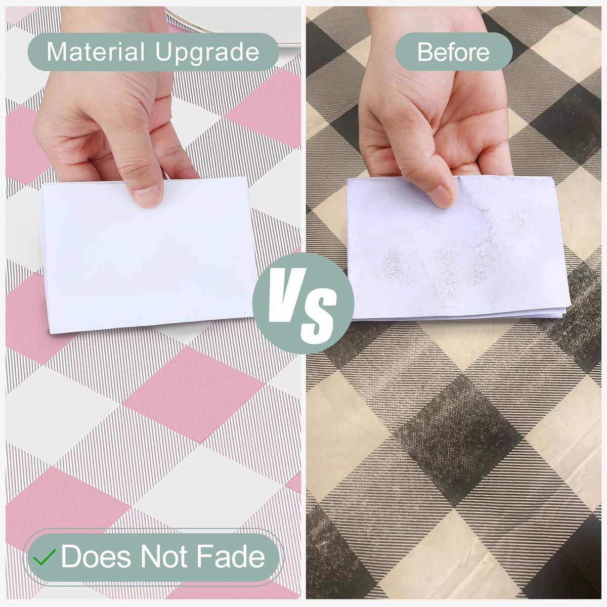 Rectangular Waterproof Vinyl Table Cloth, Flannel Backed Tablecloth