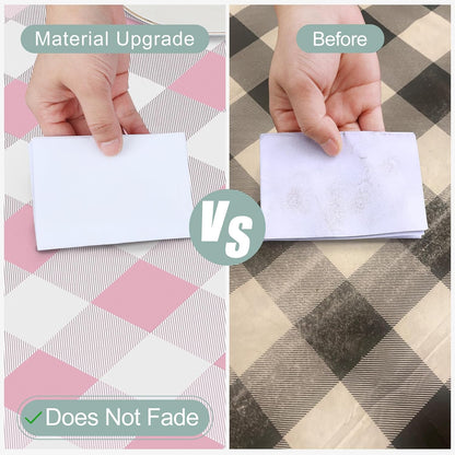 Rectangular Waterproof Vinyl Table Cloth, Flannel Backed Tablecloth
