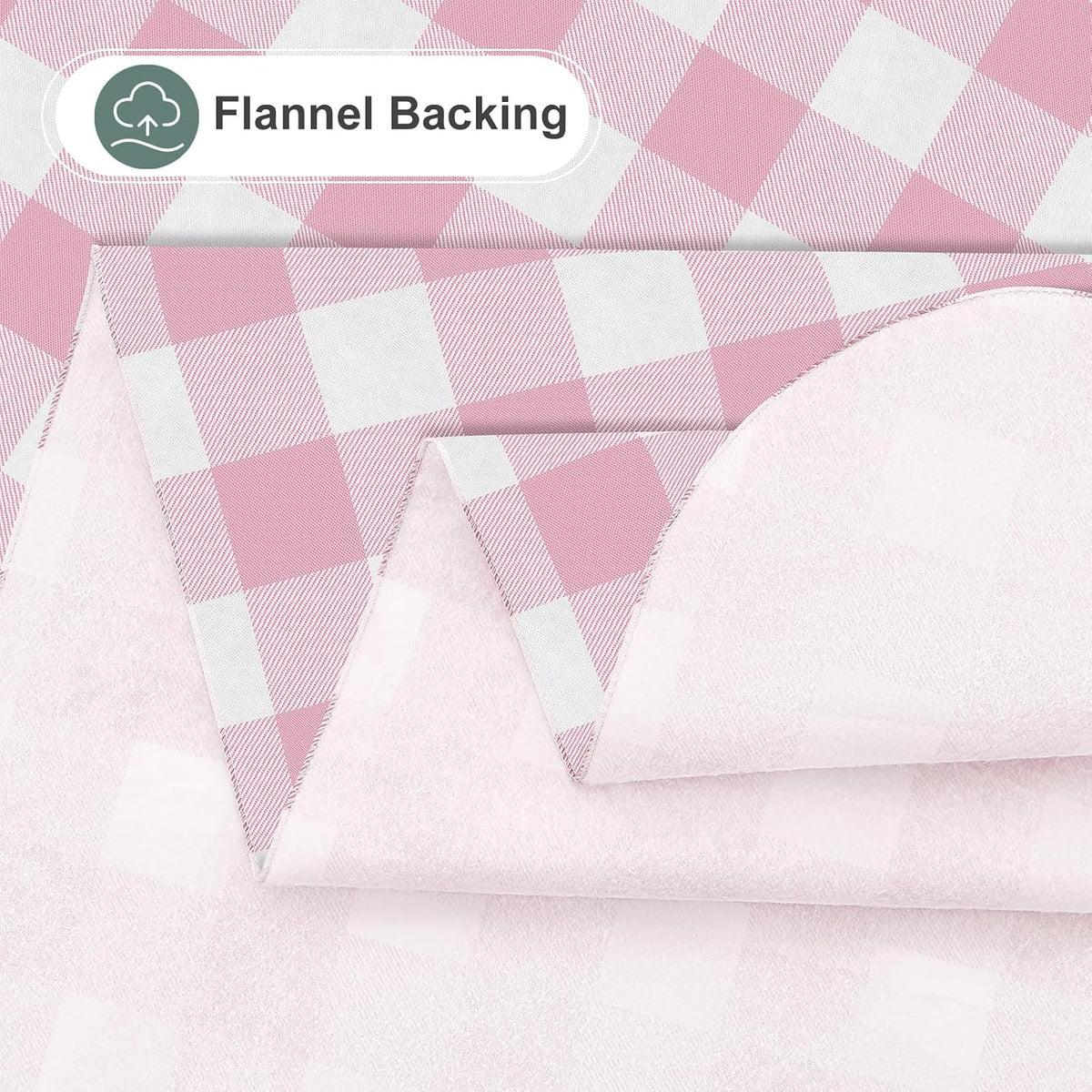 Rectangular Waterproof Vinyl Table Cloth, Flannel Backed Tablecloth
