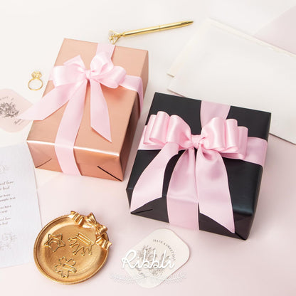 Double Faced Light Pink Baby Pink Satin Ribbon,1” x Continuous 25 Yards,Use for Bows Bouquet,Gift Wrapping,Baby Shower,Floral Arrangement