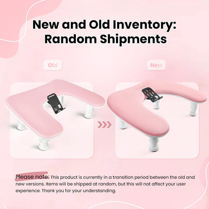 Pink U-Shaped Manicure Arm Rest for Nails Tech with Rotating 360°Built-In Phone Holder and Adjustable Nail Arm Rest Detachable Manicure Hand Rest for Salon Design