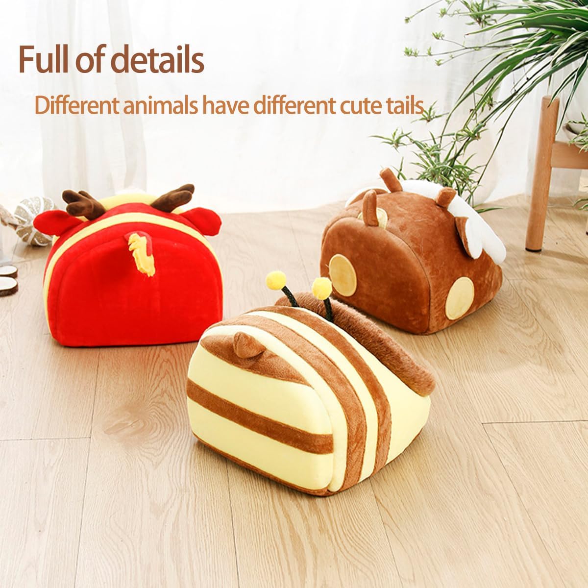 EAEDMY Guinea Pig Bed House & Hideout for Rat Bearded Dragon Hedgehog Ferret to Sleep and Hide, Guinea Pig Cage Accessories Habitat Décor (Large, 3.Pig)