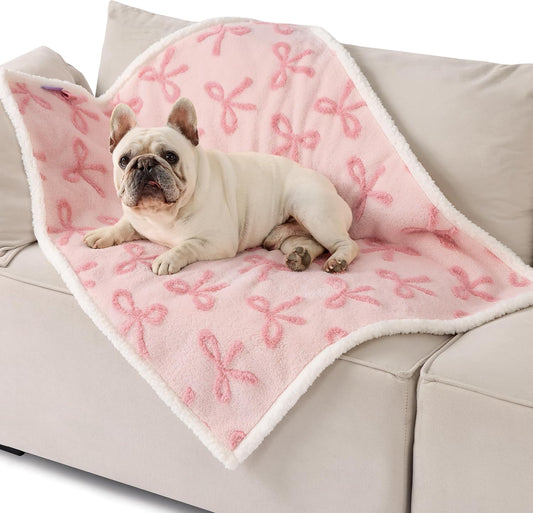 Waterproof Dog Blankets for Medium Dogs Cute 3D Jacquard,30x40