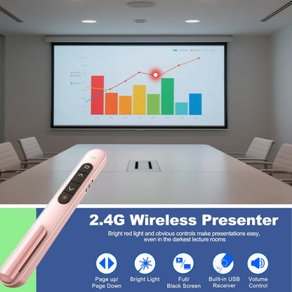 Presentation Clicker with Volume Control, Wireless Presenter Remote