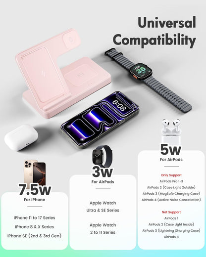 Wireless Charger iPhone Charging Station for Apple Multiple Devices