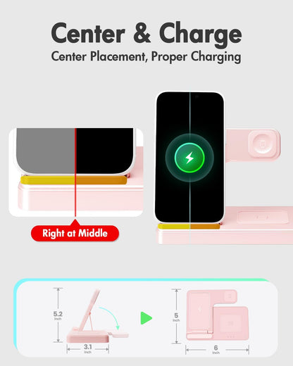 Wireless Charger iPhone Charging Station for Apple Multiple Devices