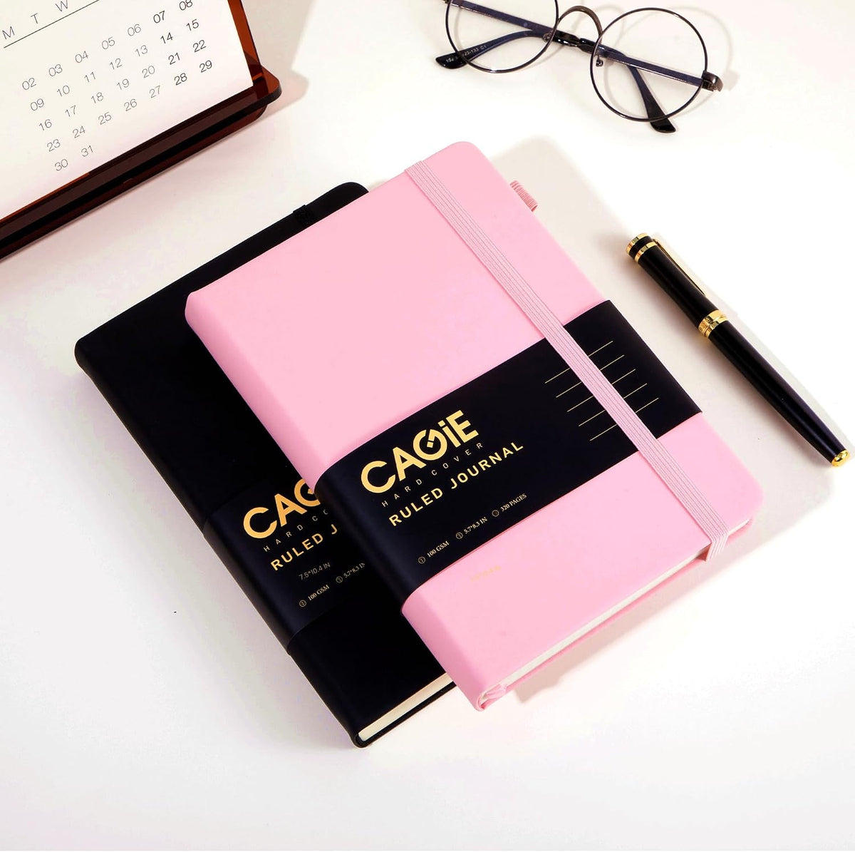 Pink Journal Notebook for Women Leather Journaling Diary Daily, A5