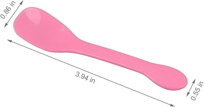 50 Pieces Plastic Caviar Spoons, Small Disposable Dessert Spoons for Sampling, Tasting, Ice Cream Cup, Party Supplies (50, Pink)