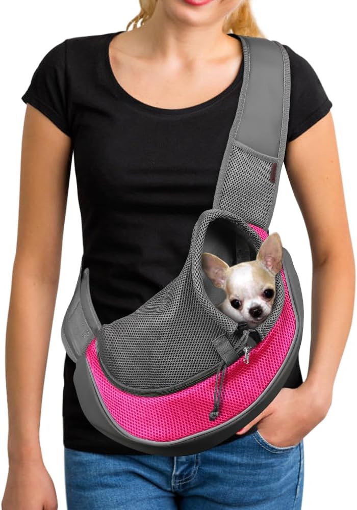 Pet Sling Carrier for 2-5 lbs Small Dogs Cat Puppy Crossbody Carrier