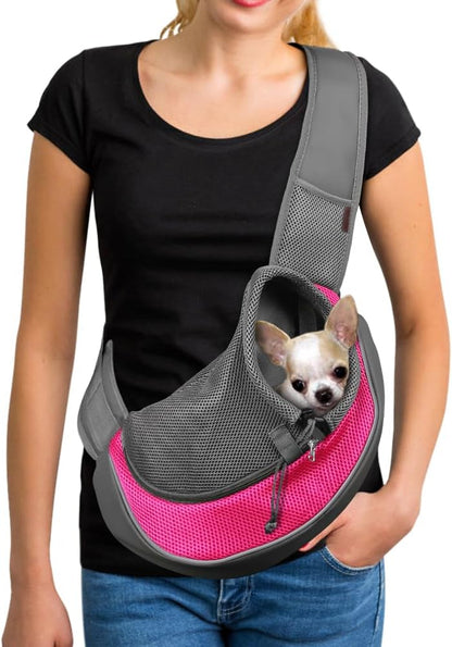 Pet Sling Carrier for 2-5 lbs Small Dogs Cat Puppy Crossbody Carrier
