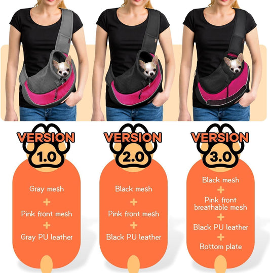 Pet Sling Carrier for 2-5 lbs Small Dogs Cat Puppy Crossbody Carrier