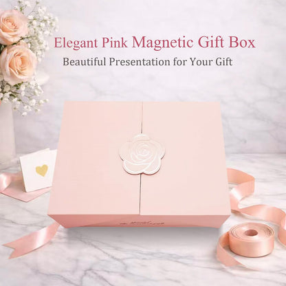 Elegant Small Pink Gift Box for Women with Lid & Accessories