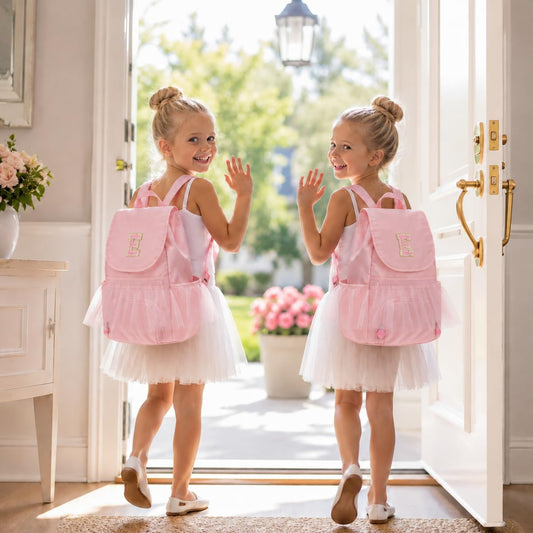 Kids Dance Bag Drawstring Backpack-Gym Sports Gym Bag with Shoes Compartment for Girls Swim Beach String Cinch Backpack with Two Water Bottle Pocket Pink A