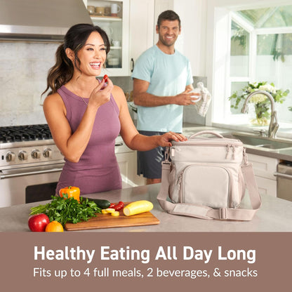 Prep Deluxe Insulated Meal Prep Lunch Bag for Adults, Holds 5 Meals