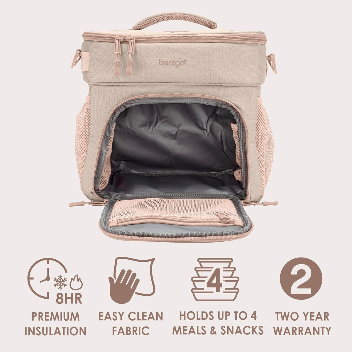 Prep Deluxe Insulated Meal Prep Lunch Bag for Adults, Holds 5 Meals