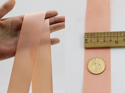 1 1/2in Peach Grosgrain Ribbon 50yd for Bows & Weddings