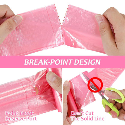 Mini Car Trash Can Bags for Auto Trash Bin, 120 Count Small Garbage Organizer Bags Tear-Resistant, Liner Refills (Vehicle Trash Can is not Included), Pink