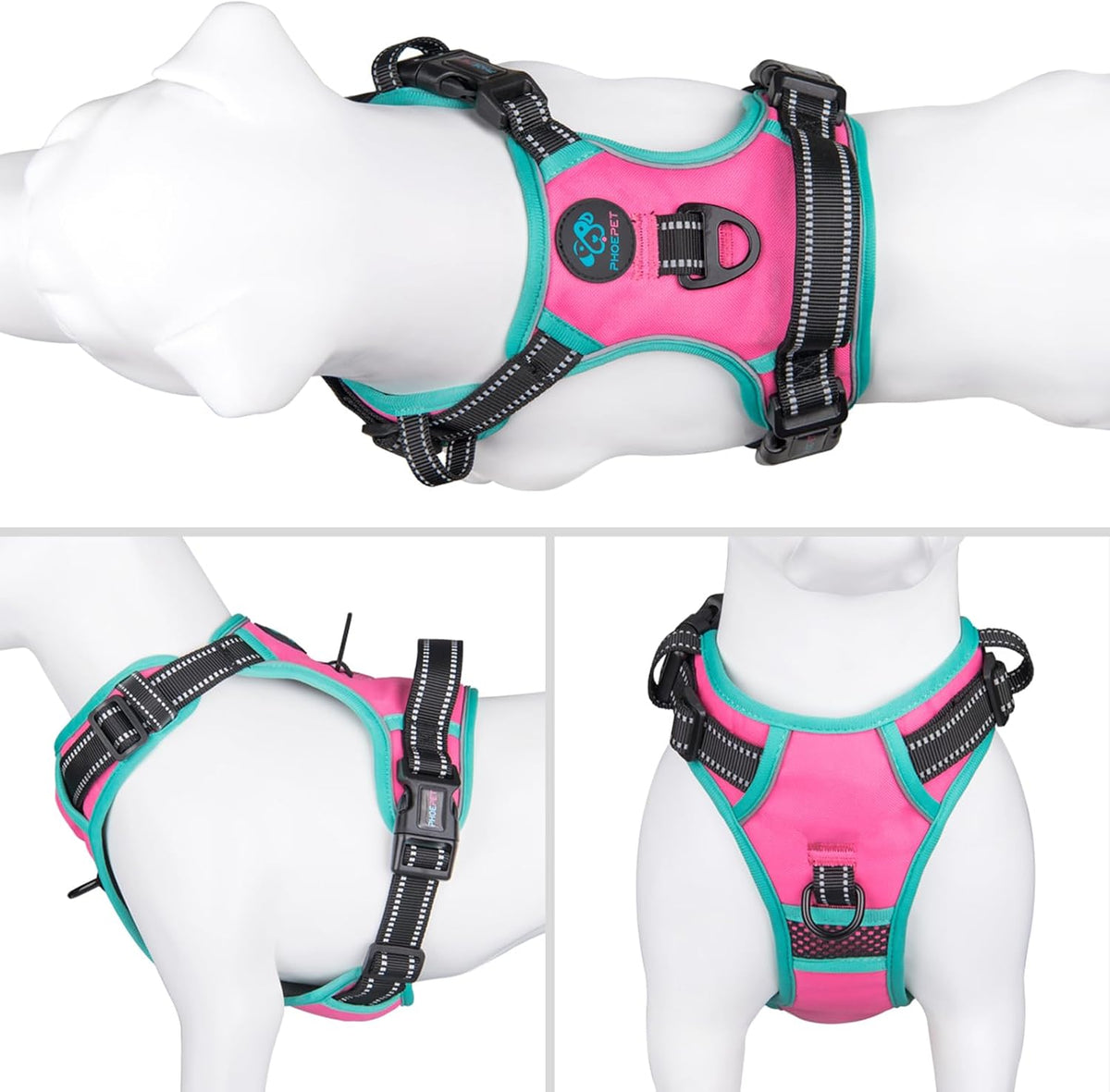 Upgraded No Pull Dog Harness, Reflective Adjustable Vest