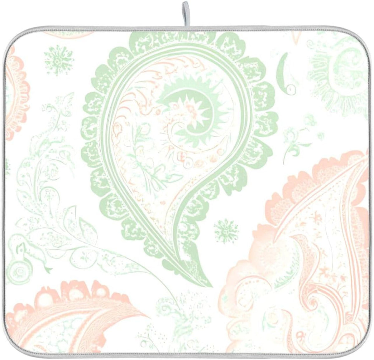 Light Pink Floral Pattern Dish Drying Mat for Kitchen Counter, Absorbent Dish Dryer Mat, Sink Mats, Kitchen Decor, 18x24 Inch
