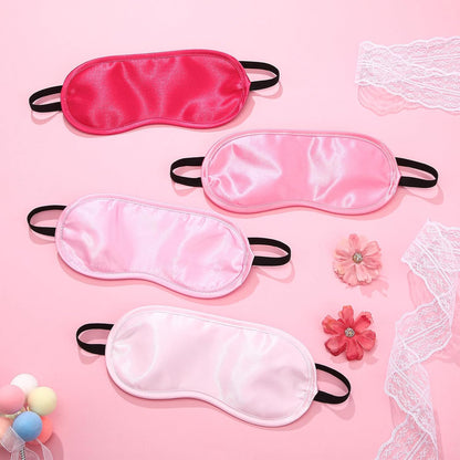 24 Pack Pink Sleeping Eye Mask Bulk for Bachelorette Slumber Sleepover Spa Wedding Party Blindfold Eye Mask Cover for Women Men
