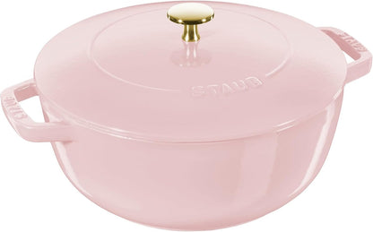 Cast Iron Essential French Oven, Dutch Oven, 5-quart, serves 5-6, Made in France - Peony Pink