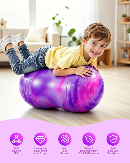 Peanut Ball for Kids and Adults | 18/20Inch Anti-Burst Exercise Ball