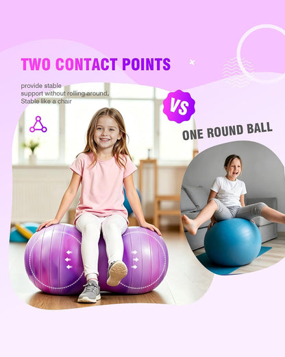 Peanut Ball for Kids and Adults | 18/20Inch Anti-Burst Exercise Ball