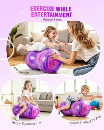 Peanut Ball for Kids and Adults | 18/20Inch Anti-Burst Exercise Ball