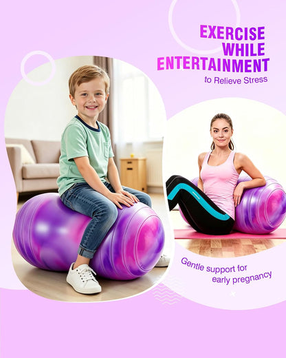 Peanut Ball for Kids and Adults | 18/20Inch Anti-Burst Exercise Ball