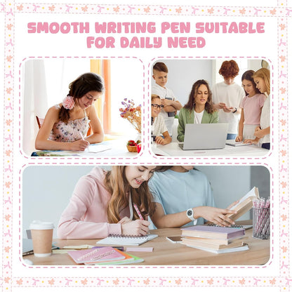 60 Pcs Preppy Pink Bow Pencils with Bows Coquette