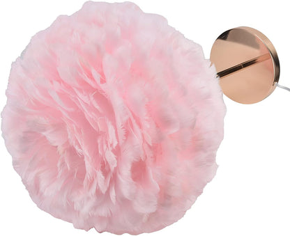 Feather Table Lamp Pink Feather Lamps for Girls Bedroom Minimalist Desktop Night Light Modern Nightstand Table Lamp Holder for Bedroom Beside Wedding Birthday Decor(#2)